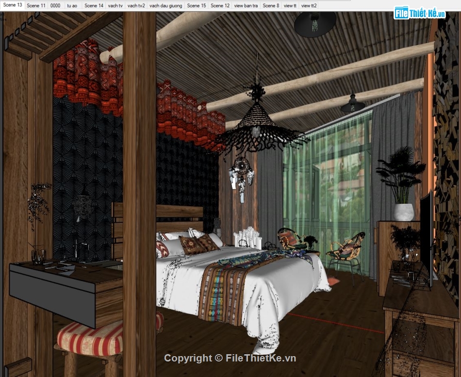 file sketchup nội thất phòng ngủ,Sketchup nội thất phòng ngủ,model sketchup phòng ngủ,sketchup phòng ngủ,Model su phòng ngủ